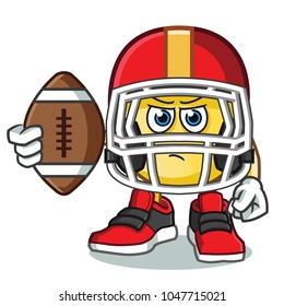 emoticon football america vector cartoon illustration