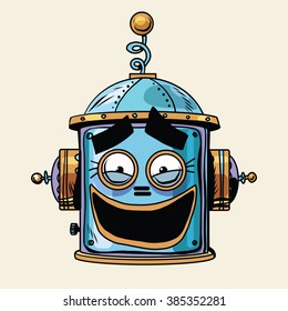 emoticon funny laughing emoji robot head smiley emotion
