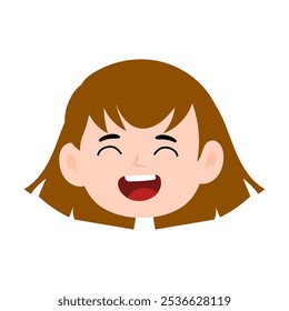 emoticon girls isolated on white background