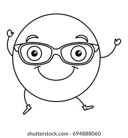 emoticon with glasses character