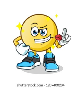 emoticon handsome and romantic mascot vector cartoon illustration