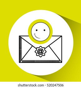 emoticon happy email concept vector illustration eps 10