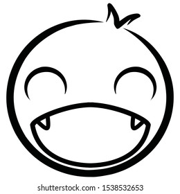 an emoticon with a happy expression