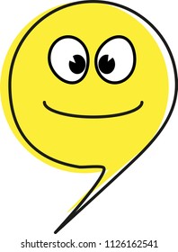 An emoticon for a happy mood comics bubble - Vector