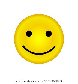 Emoticon icon, emoji isolated on white background