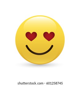 Emoticon, icon, emoji isolated on white background.