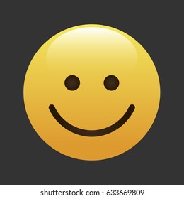 Emoticon, icon, emoji isolated on gray background