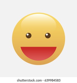 Emoticon, icon, emoji isolated on white background.