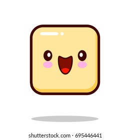 Emoticon, icon, emoji isolated on white background. Flat design Vector Illustration
