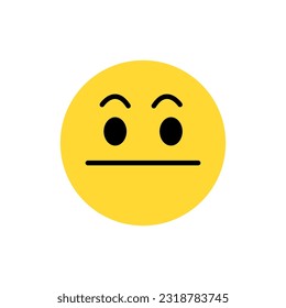 Icono emoticono de cara, vector e ilustración inmóvil.