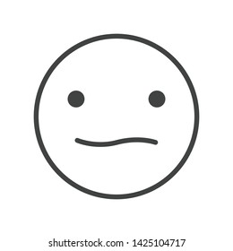 Emoticon Icon Face Expression Illustration. Modern Vector Design in Minimal Style