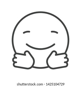 Emoticon Icon Face Expression Illustration. Modern Vector Design in Minimal Style