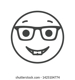 Emoticon Icon Face Expression Illustration. Modern Vector Design in Minimal Style
