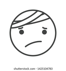 Emoticon Icon Face Expression Illustration. Modern Vector Design in Minimal Style