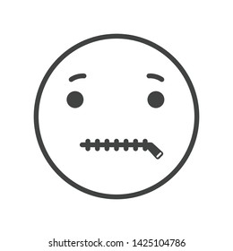 Emoticon Icon Face Expression Illustration. Modern Vector Design in Minimal Style