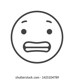 Emoticon Icon Face Expression Illustration. Modern Vector Design in Minimal Style