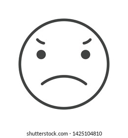 Emoticon Icon Face Expression Illustration. Modern Vector Design in Minimal Style
