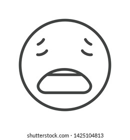 Emoticon Icon Face Expression Illustration. Modern Vector Design in Minimal Style