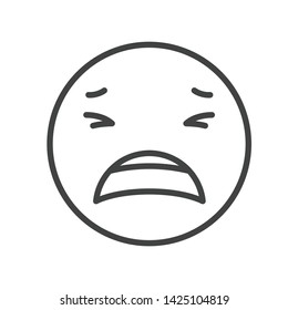 Emoticon Icon Face Expression Illustration. Modern Vector Design in Minimal Style