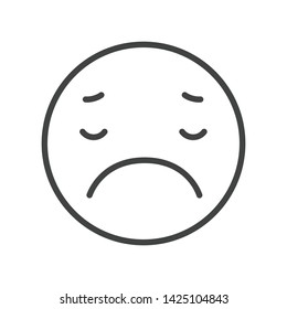 Emoticon Icon Face Expression Illustration. Modern Vector Design in Minimal Style