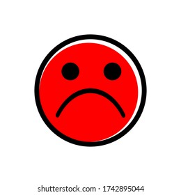 Plantilla vectorial de ilustración de icono emoticono
