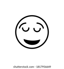 Emotiksymbol auf weißem Hintergrund