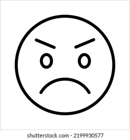 Emotiksymbol auf weißem Hintergrund