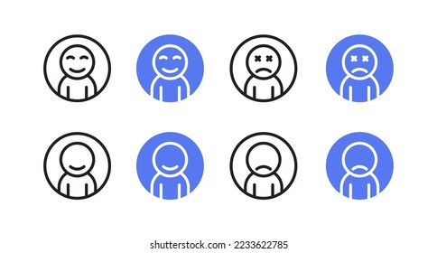 emoticon icon people symbols vector on white background. for app web banner logo design