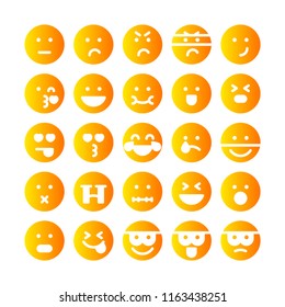 Emoticon icon set. Perfect for websites, brands, and illustration projects! 
