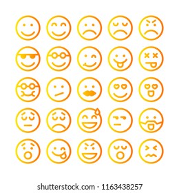 Emoticon icon set. Perfect for websites, brands, and illustration projects! 
