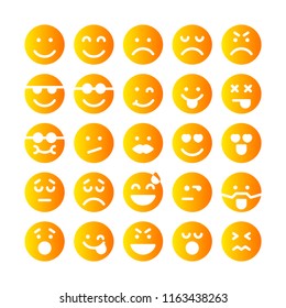 Emoticon icon set. Perfect for websites, brands, and illustration projects! 
