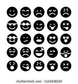 Emoticon icon set. Perfect for websites, brands, and illustration projects! 
