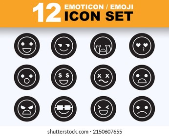 Emoticon Icon Set Icon Vector Design