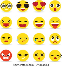 emoticon icon set vector illustration