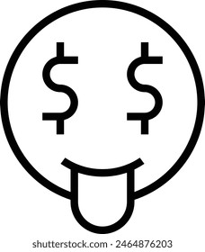 icono de emoticono. Diseño de estilo lineal delgado aislado sobre fondo blanco