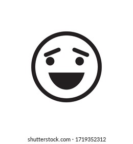 Emoticon-Symbol in trendigem Design, Vektorgrafik EPS10