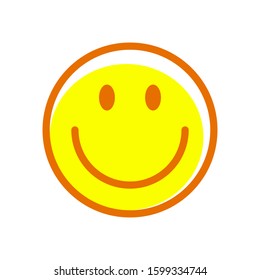 Emoticon icon vector in flat design