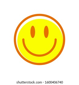 Emoticon icon vector in flat design