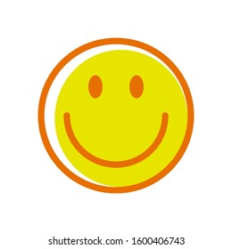 Emoticon icon vector in flat design