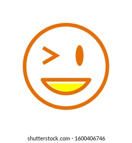 Emoticon icon vector in flat design