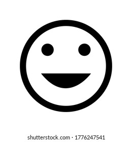 Emoticon icon vector isolated on white background.