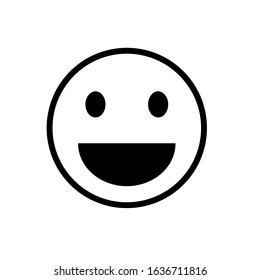 Emoticon icon vector in outline style