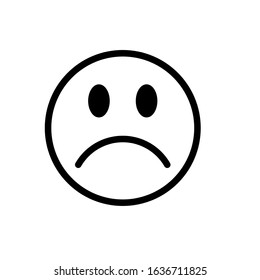 Emoticon icon vector in outline style
