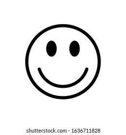 Emoticon icon vector in outline style