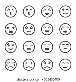 emoticon icon vector set