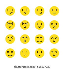 emoticon icon vector set