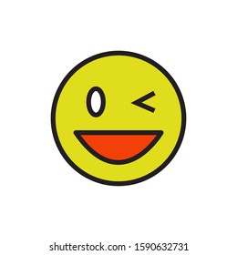 Emoticon icon vector in trendy design template