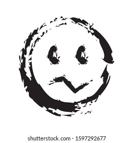 Emoticon icon vector in trendy design template