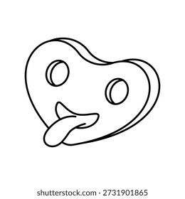 Ícone de emoticon com ilustração de estoque de vetor de fundo branco