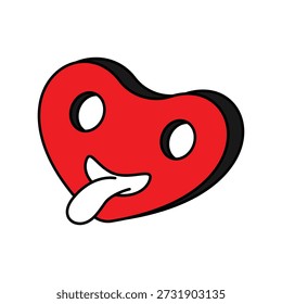 Ícone de emoticon com ilustração de estoque de vetor de fundo branco
